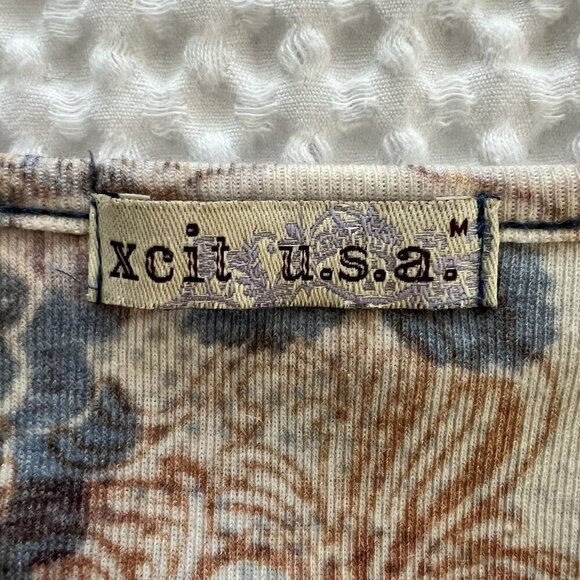 Vintage 90s Y2K Long Sleeve Top Pastel‎ Floral Fairy Embellished Size Medium - Picture 9 of 11